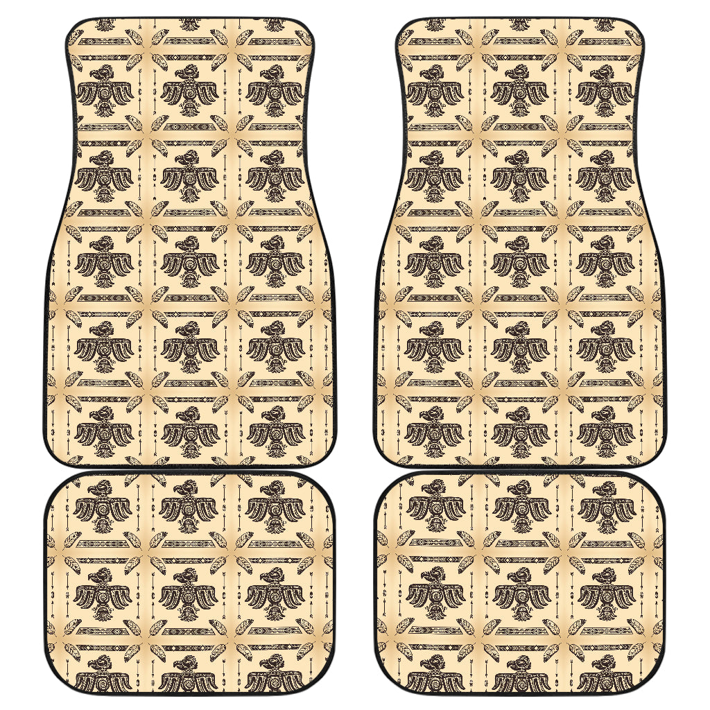Native American Themed Design Print Car Floor Mats Front Back