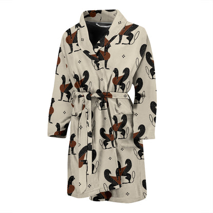 Ancient Greek Print Design LKS3010 Men Bathrobe