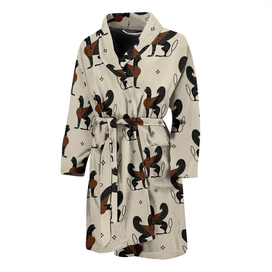 Ancient Greek Print Design LKS3010 Men Bathrobe