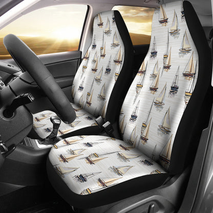 Sailboat Paint Pattern Print Design LKS307 Car Seat Covers