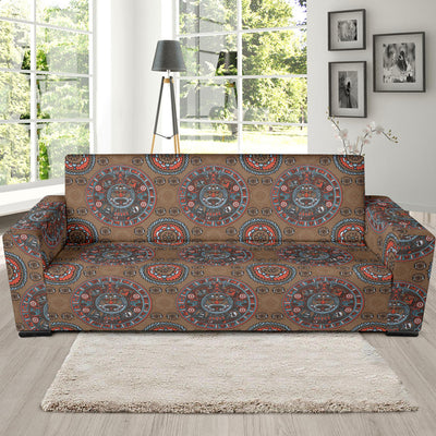 Calendar Aztec Pattern Print Design 03 Sofa Slipcover