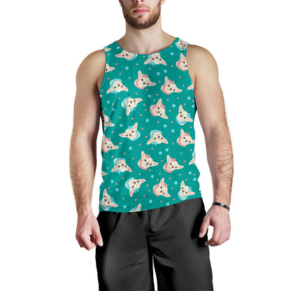 Chihuahua Polka Dot Pattern Men Tank Top