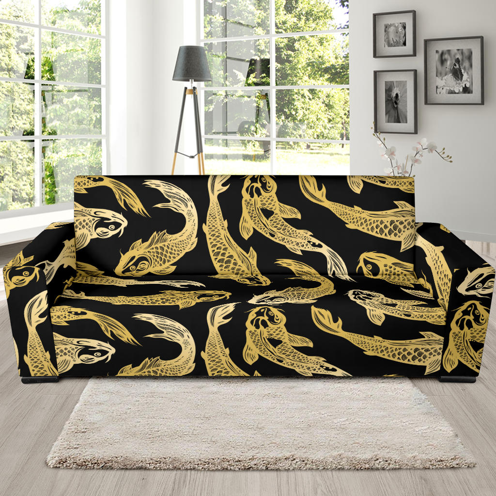 KOI Fish Pattern Print Design 03 Sofa Slipcover