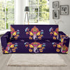 Ganesha Pattern Print Design 04 Sofa Slipcover