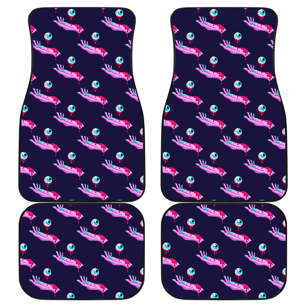 Zombie Pink Hand Design Pattern Print Car Floor Mats Front Back