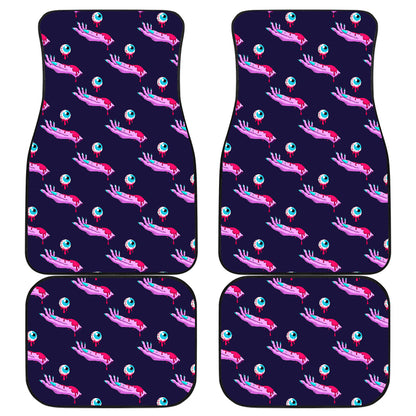 Zombie Pink Hand Design Pattern Print Car Floor Mats Front Back