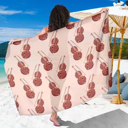 Cello Pattern Print Design 03 Sarong Pareo Wrap