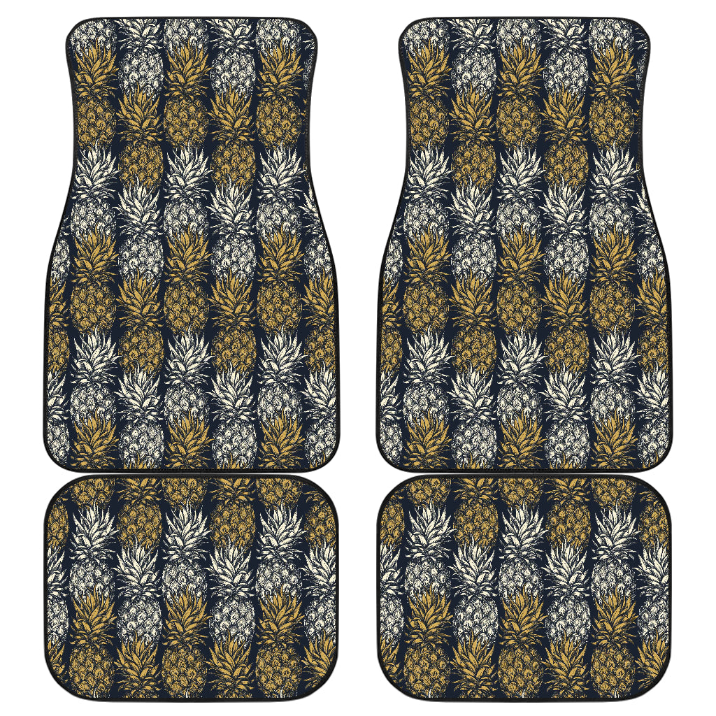 Pineapple Print Design Pattern Car Floor Mats Front Back