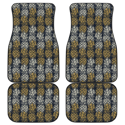 Pineapple Print Design Pattern Car Floor Mats Front Back
