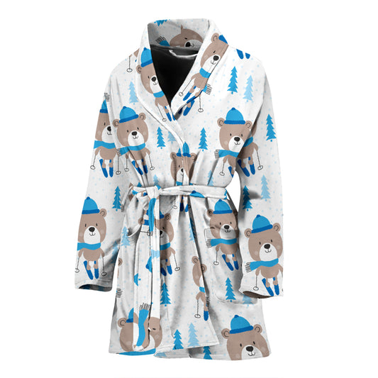 Ski Print Design LKS306 Women Bathrobe