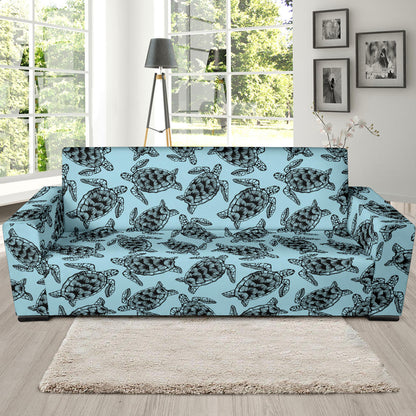 Sea Turtle Print Design LKS3010 Sofa Slipcover