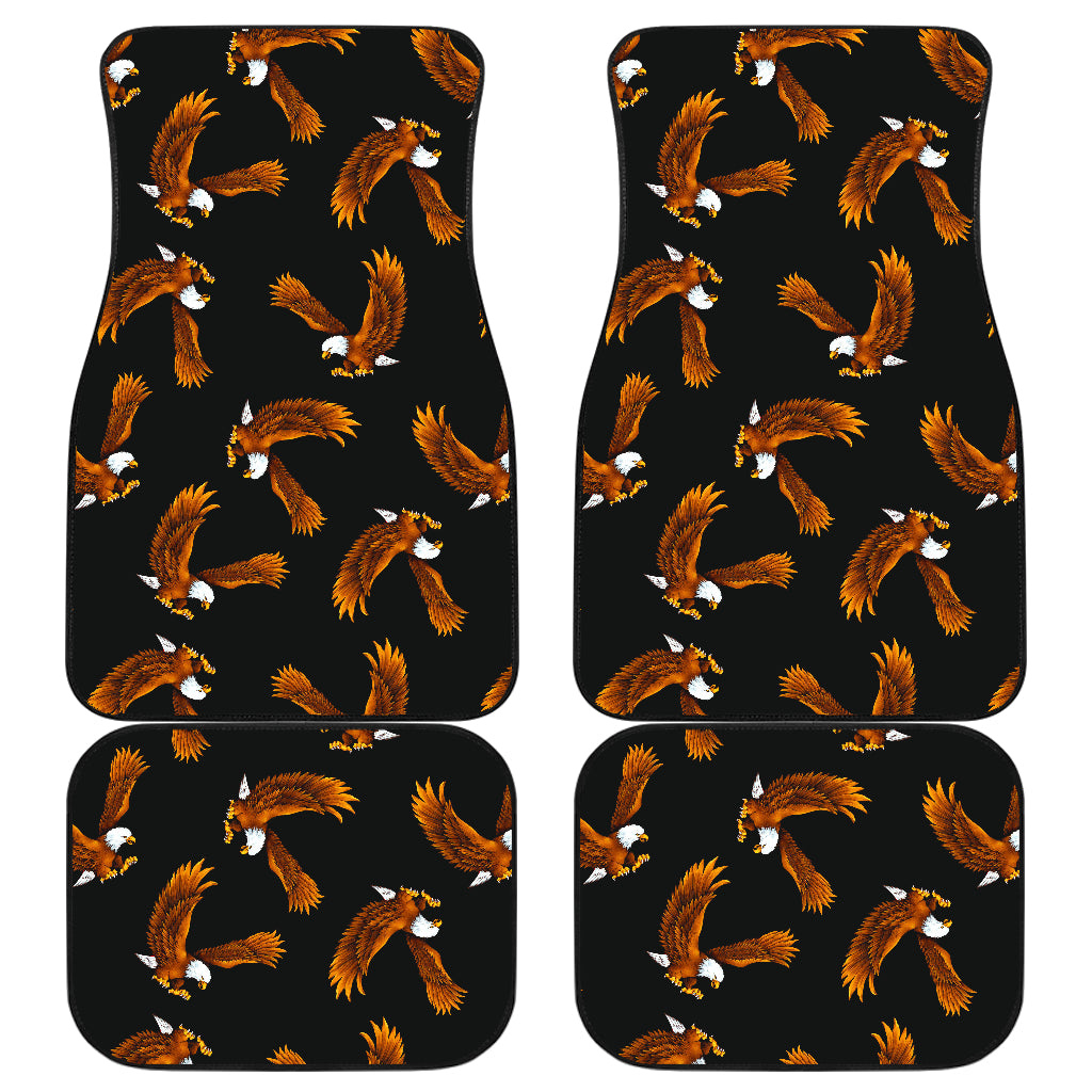 Eagles Print Pattern Car Floor Mats Front Back