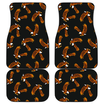Eagles Print Pattern Car Floor Mats Front Back