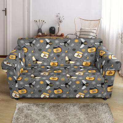 Honey Bee Print Design LKS301 Loveseat Couch Slipcover