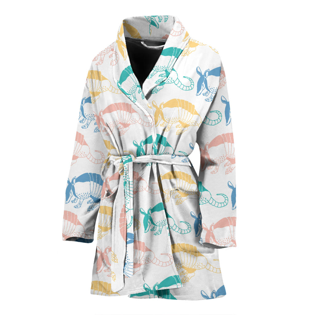 Armadillo Pattern Print Design 05 Women Bathrobe