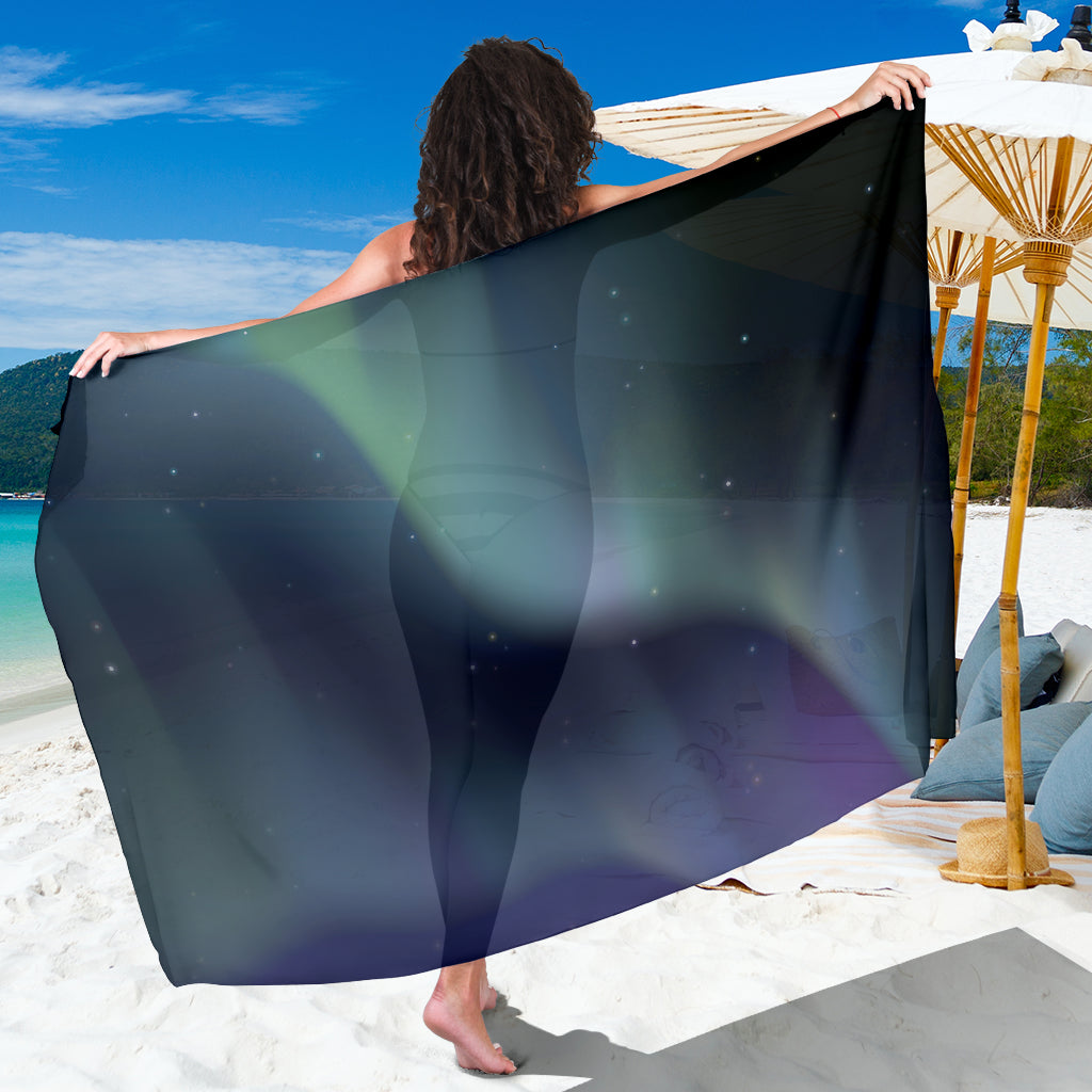 Aurora Borealis Pattern Print Design 01 Sarong Pareo Wrap