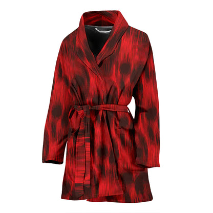 Skull Red Print Design LKS306 Women Bathrobe