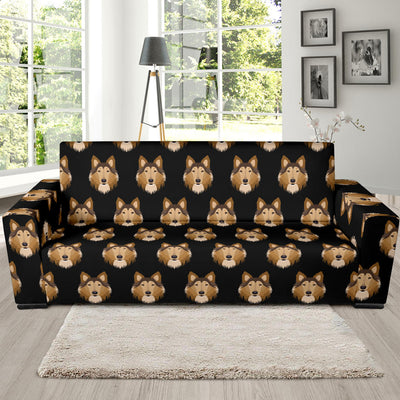 Collies Pattern Print Design 01 Sofa Slipcover