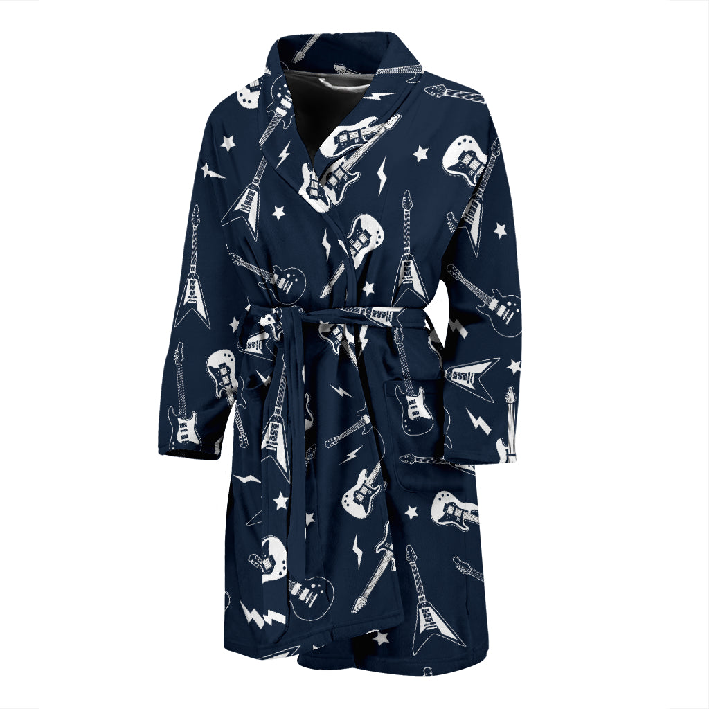 Electric Guitar Print Design LKS402 Men Bathrobe