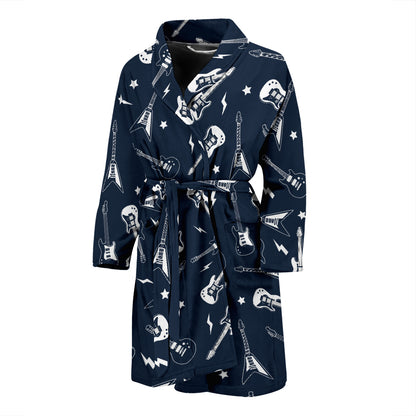 Electric Guitar Print Design LKS402 Men Bathrobe