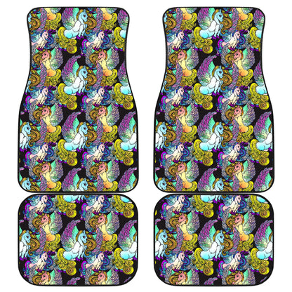 Unicorn With Wings Print Pattern Car Floor Mats Front Back