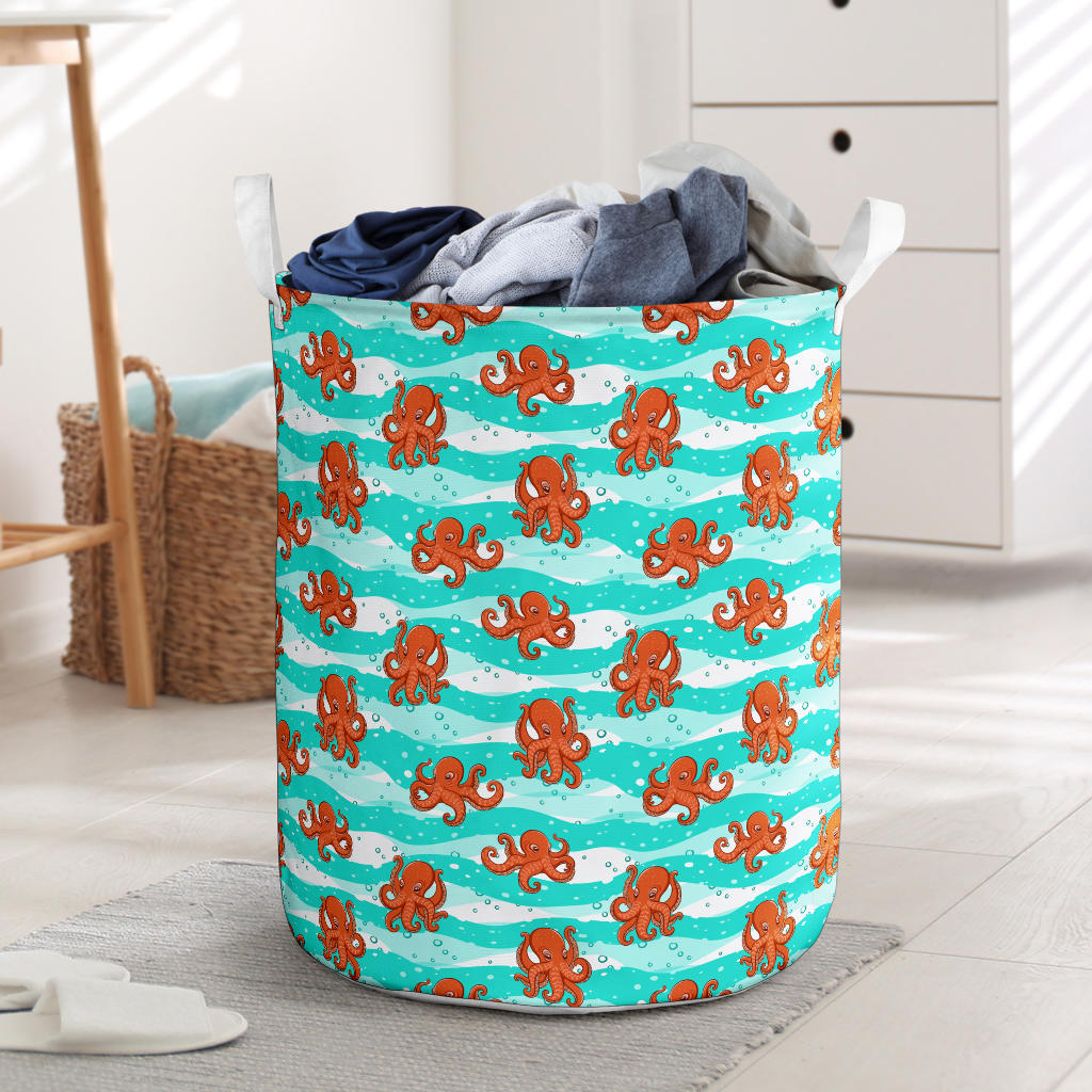 Octopus Cute Design Print Themed Laundry Basket