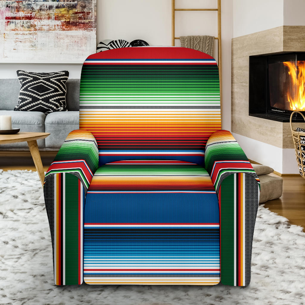 Serape Print Design LKS303 Recliner Slipcover with Pocket