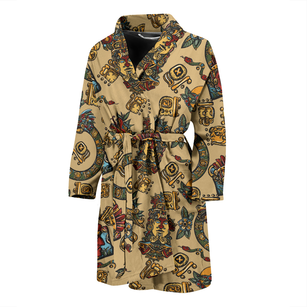 Totem Print Design LKS305 Men Bathrobe