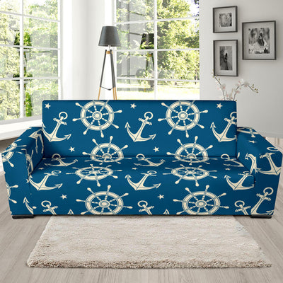 Anchor Pattern Print Design 01 Sofa Slipcover