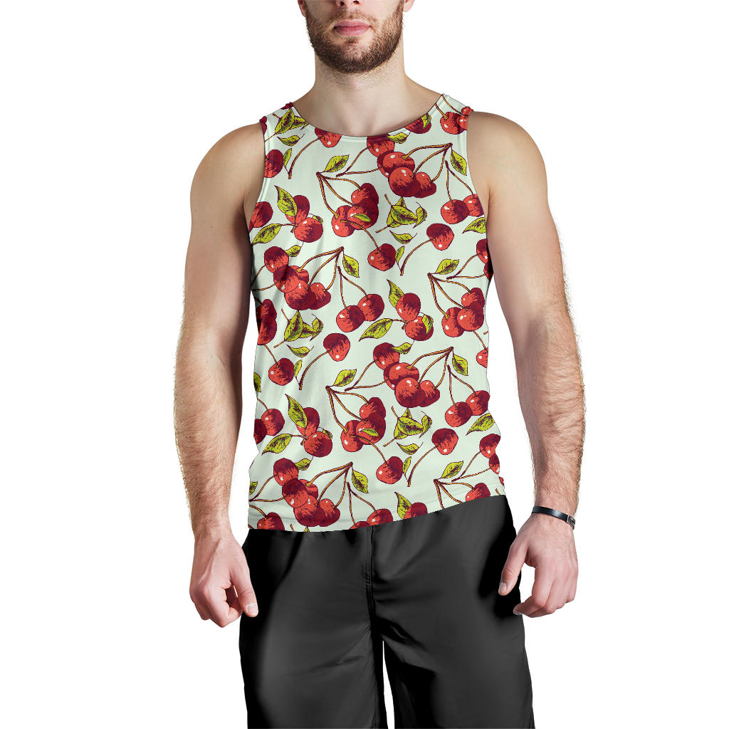 Cherry Hand Draw Men Tank Top