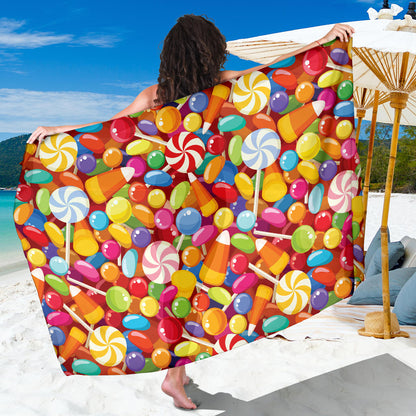 Candy Pattern Print Design 02 Sarong Pareo Wrap
