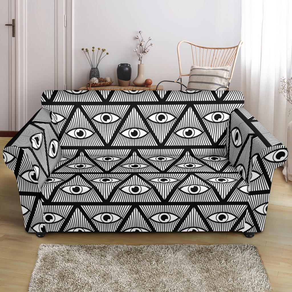 Third Eye Pattern Print Design LKS304 Loveseat Couch Slipcover