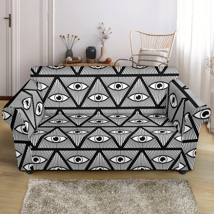 Third Eye Pattern Print Design LKS304 Loveseat Couch Slipcover