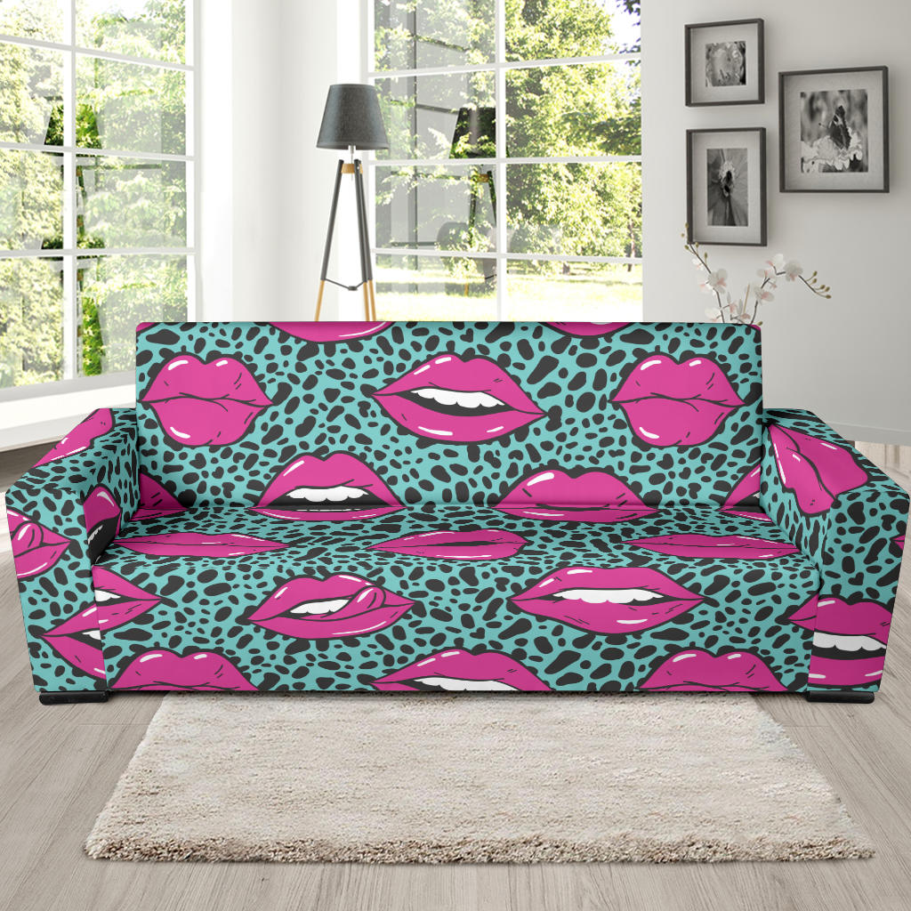 Lip Pattern Print Design 04 Sofa Slipcover