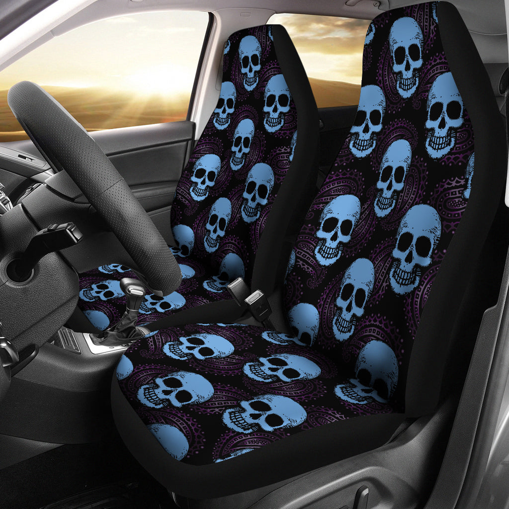 Skull Print Design LKS3012 Car Seat Covers