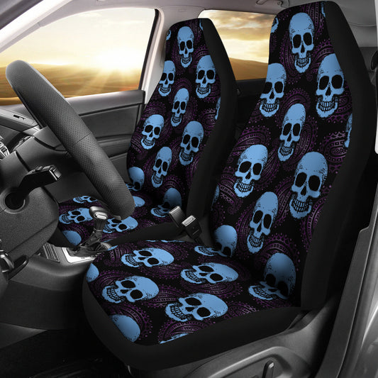 Skull Print Design LKS3012 Car Seat Covers