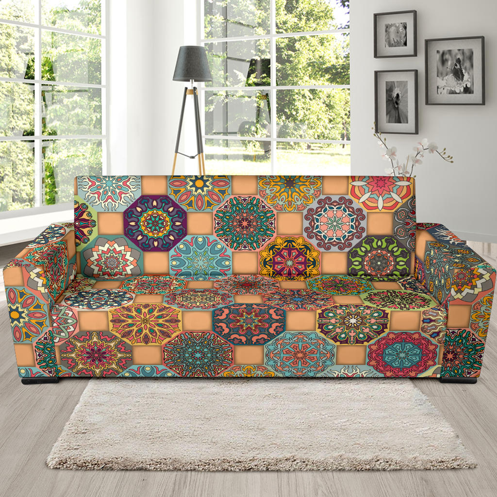 Boho Pattern Print Design 07 Sofa Slipcover