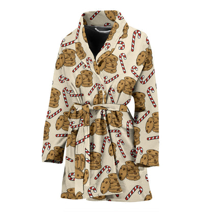 Cookie Pattern Print Design 04 Women Bathrobe