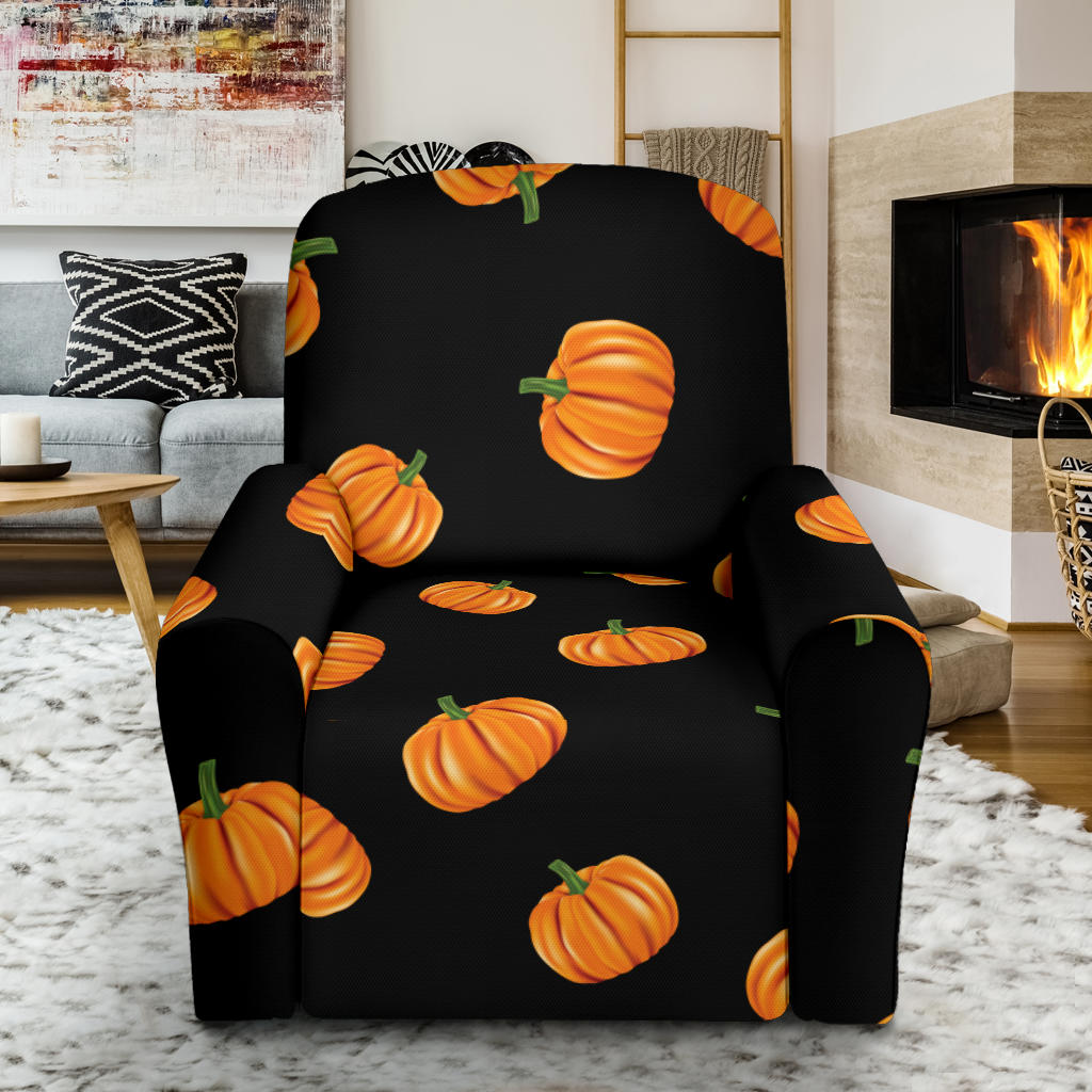 Pumpkin Pattern Print Design A05 Recliner Slipcover with Pocket