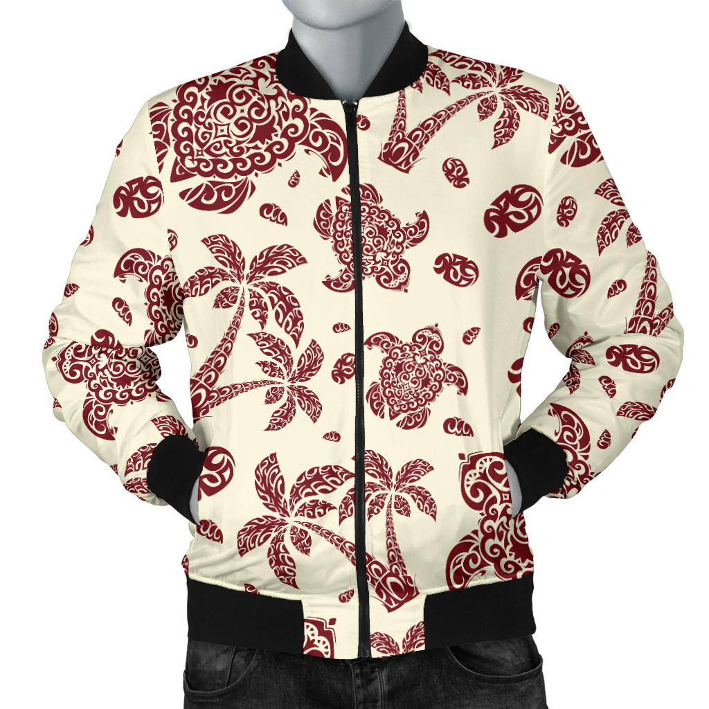 Polynesian Tattoo Turtle Themed Men Bomber Jacket