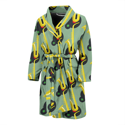 Saxophone Print Design LKS405 Men Bathrobe
