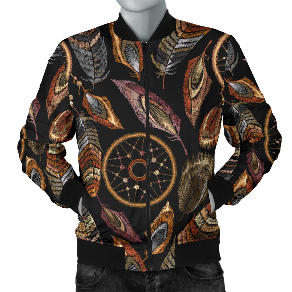 Dream catcher embroidered style Men Bomber Jacket