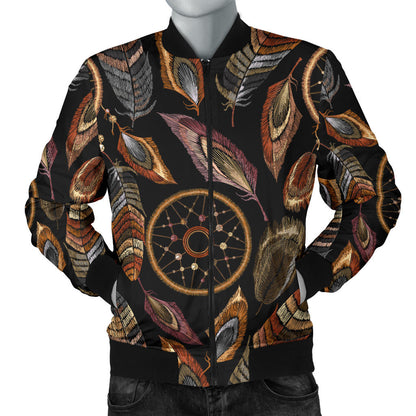 Dream catcher embroidered style Men Bomber Jacket