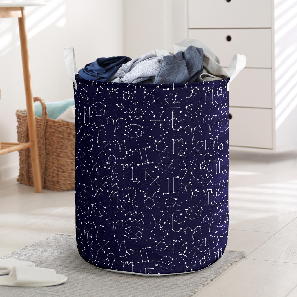 Zodiac Pattern Design Print Laundry Basket