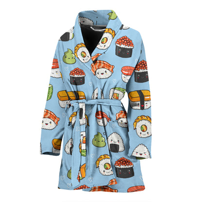 Sushi Print Design LKS303 Women Bathrobe