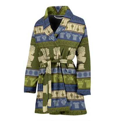 Ancient Greek Statue Print Design LKS301 Women Bathrobe
