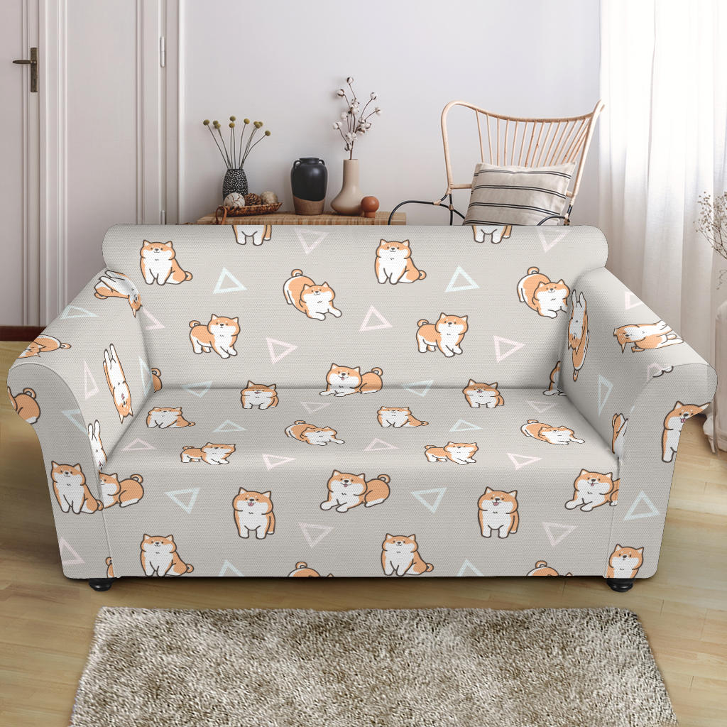 Shiba Inu Print Design LKS307 Loveseat Couch Slipcover