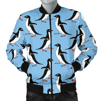 Penguin Dance Pattern Men Bomber Jacket