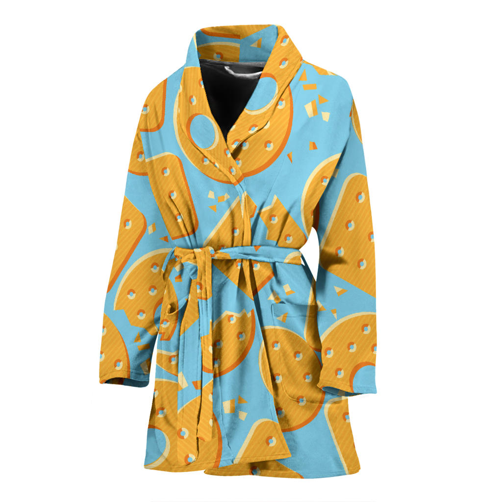 Cracker Pattern Print Design 02 Women Bathrobe