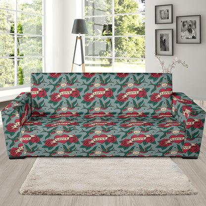Tattoo Heart Print Design LKS301 Sofa Slipcover